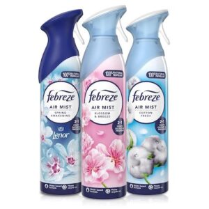 Febreze Air Mist, Lenor, Cotton Fresh, Vanilla Magnolia, Lilac Violet, Fruity Tropics