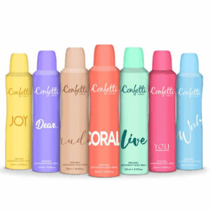 Confetti Body Sprays - Live, Coral, Joy, Diva, Pretty, Maple, Secret, Chocolate, Dear, Wish, Nude